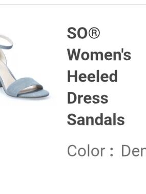 SO Women's Open-Toe Heeled Sandals in Light Blue